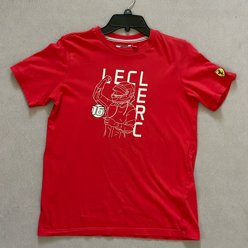 Ferrari Charles Leclerc Racing T-Mens Shirt Special Edition Jersey Red F1